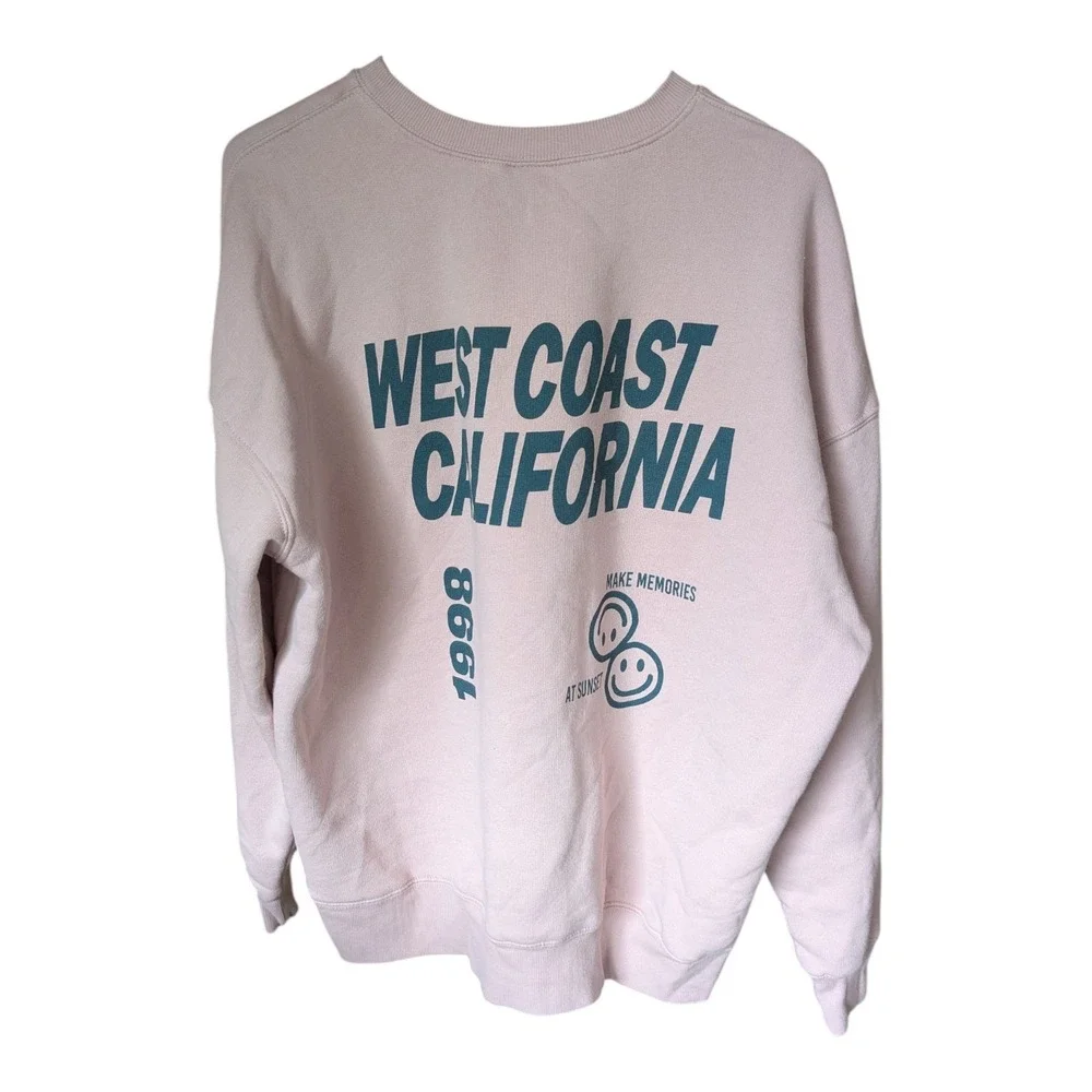 AS. Oversized Graphic Sweatshirt - Wild Fable Pink S: Heavyweight‎ Crew Neck - Picture 2 of 2